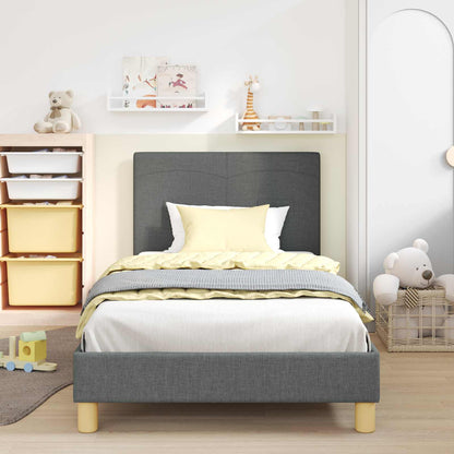 Struttura letto bambini con testata Grigio scuro 90 x 190 cm