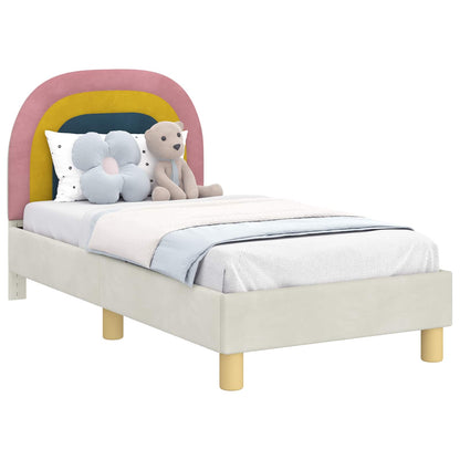 Struttura letto per bambini con testata Crema 70 x 140 cm