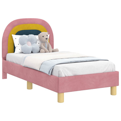 Struttura letto per bambini con testata Rosa 70 x 140 cm