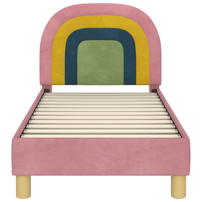 Struttura letto per bambini con testata Rosa 70 x 140 cm