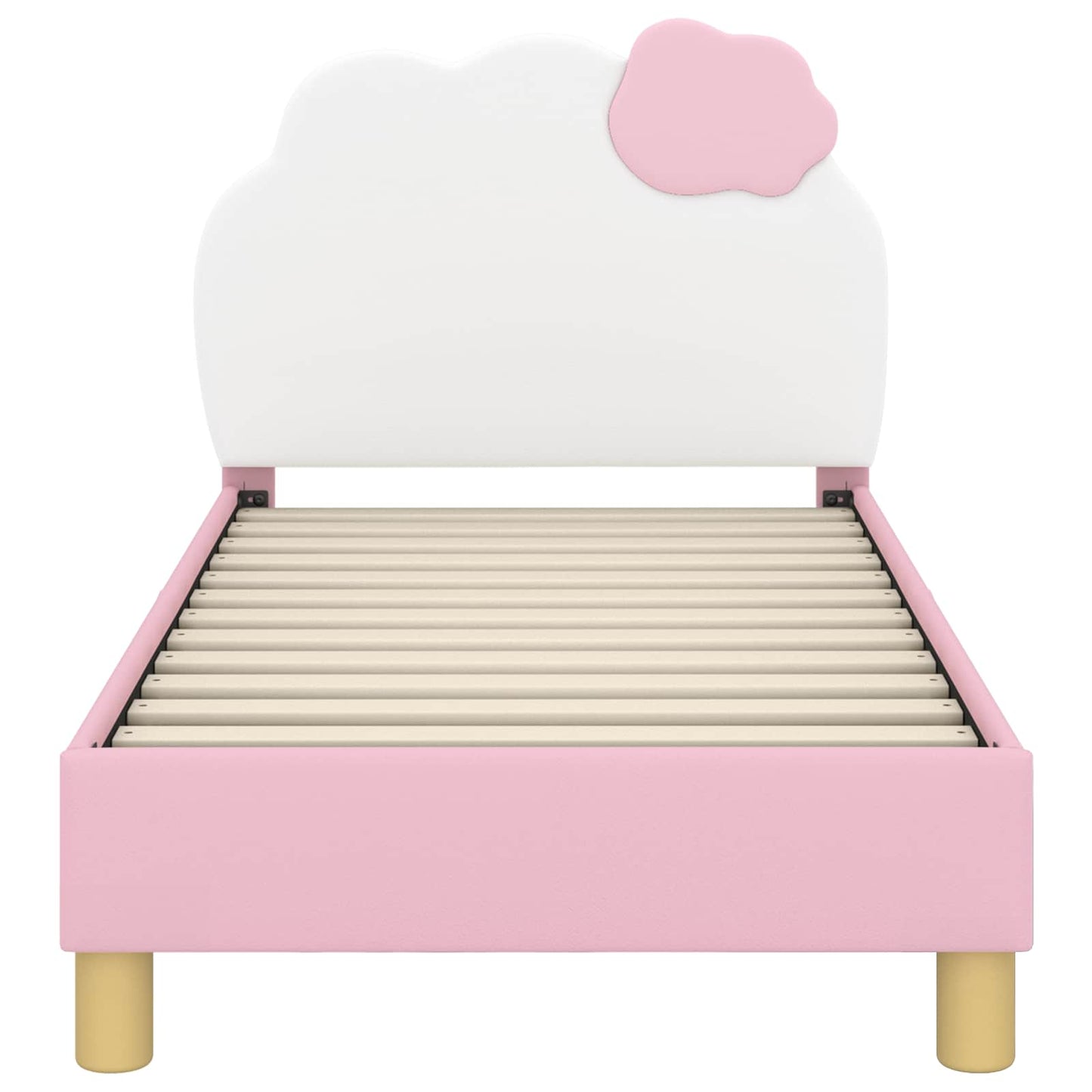 Struttura letto per bambini con testata Rosa 70 x 140 cm PU