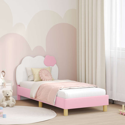 Struttura letto bambini con testata Rosa 80 x 160 cm PU