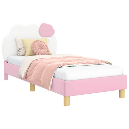Struttura letto bambini con testata Rosa 80 x 160 cm PU