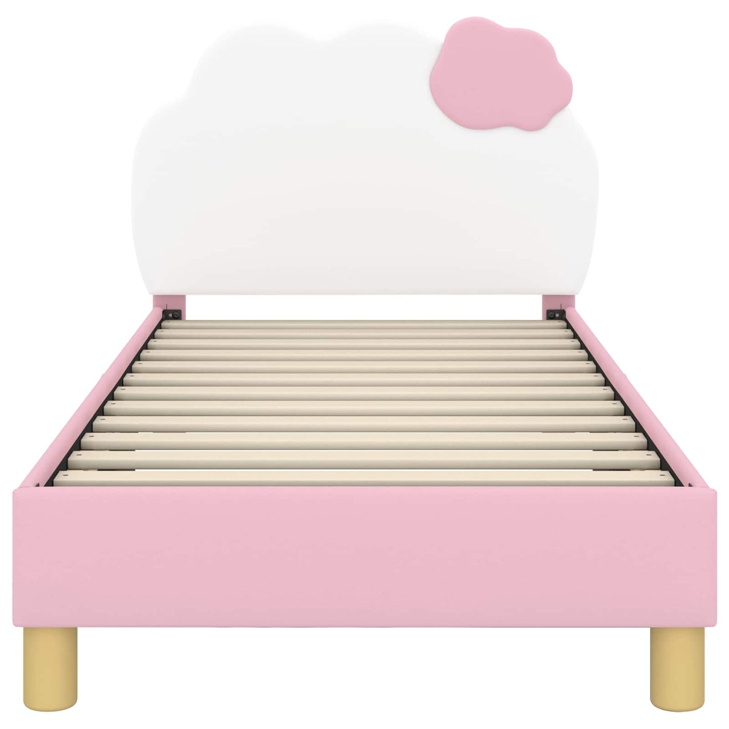Struttura letto bambini con testata Rosa 80 x 160 cm PU
