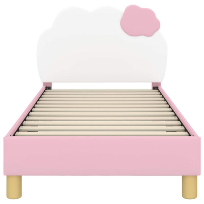 Struttura letto bambini con testata Rosa 80 x 160 cm PU
