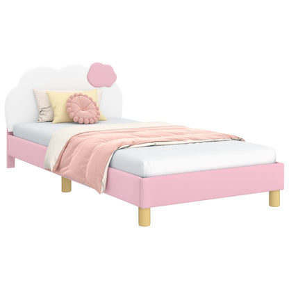 Struttura letto bambini con testata Rosa 80 x 200 cm PU