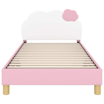 Struttura letto bambini con testata Rosa 80 x 200 cm PU