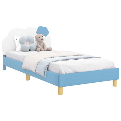 Struttura letto bambini con testata Blu 80 x 200 cm PU