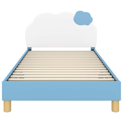 Struttura letto bambini con testata Blu 80 x 200 cm PU