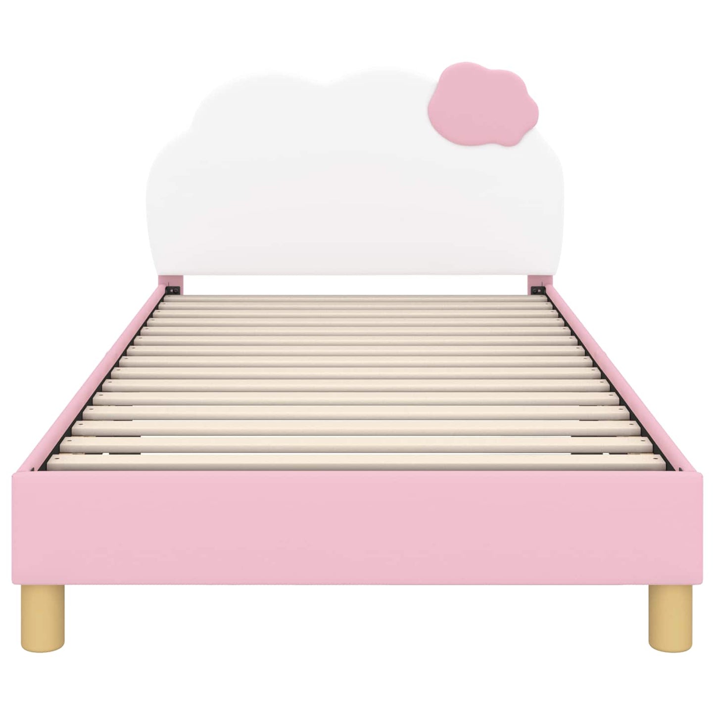 Struttura letto bambini con testata Rosa 90 x 200 cm PU
