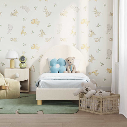 Struttura letto per bambini con testata Crema 70 x 140 cm