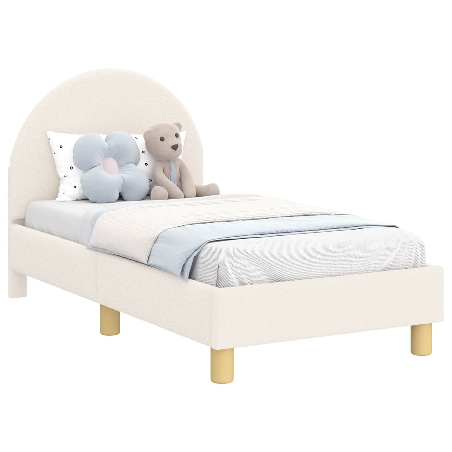 Struttura letto per bambini con testata Crema 70 x 140 cm