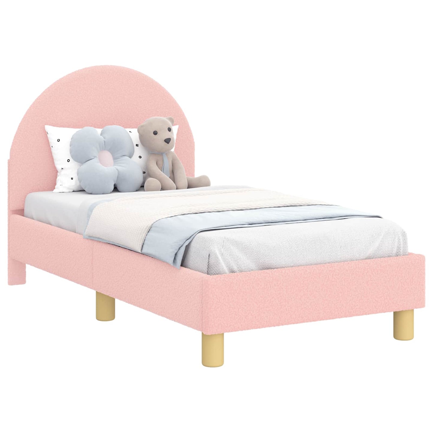Struttura letto per bambini con testata Rosa 70 x 140 cm