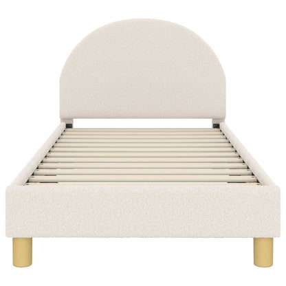 Struttura letto bambini con testata Crema 80 x 160 cm