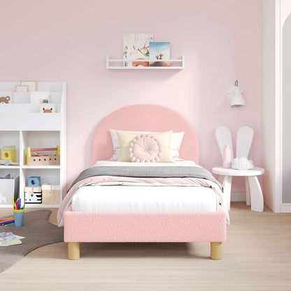 Struttura letto bambini con testata Rosa 80 x 160 cm