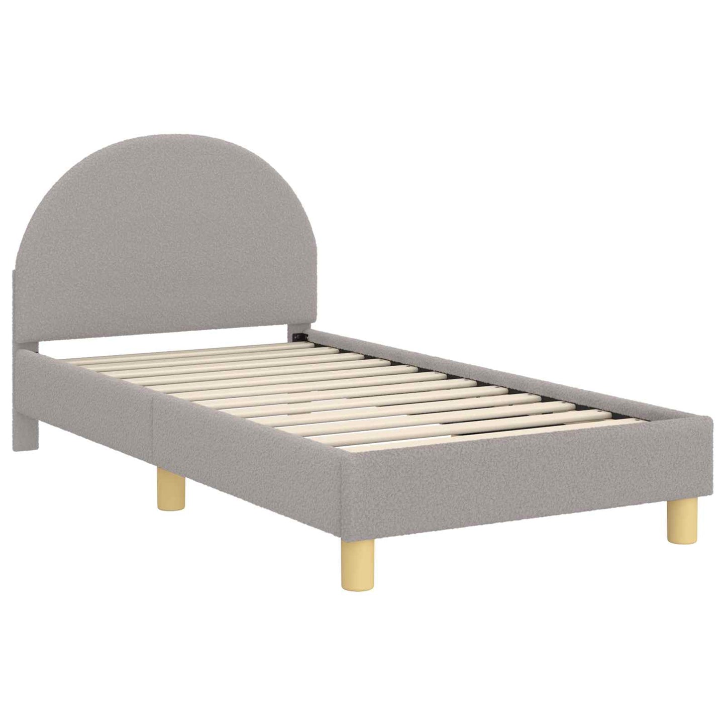 Struttura letto bambini con testata Grigio chiaro 80 x 160 cm