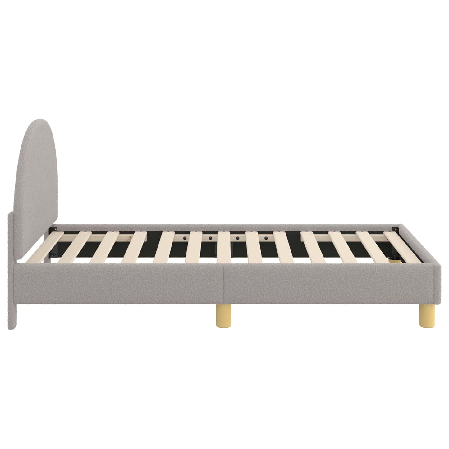 Struttura letto bambini con testata Grigio chiaro 80 x 160 cm