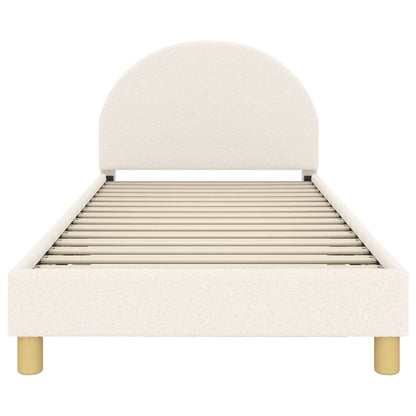 Struttura letto bambini con testata Crema 80 x 200 cm