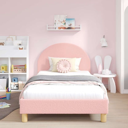 Struttura letto bambini con testata Rosa 80 x 200 cm