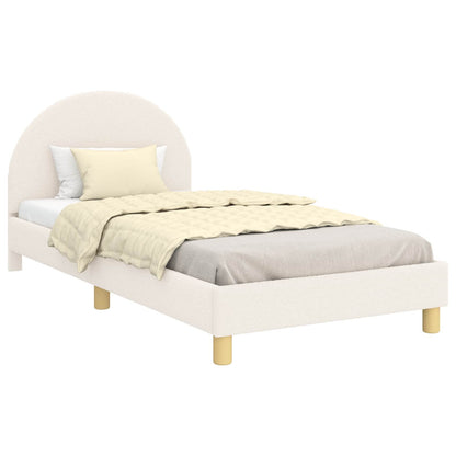 Struttura letto bambini con testata Crema 90 x 190 cm