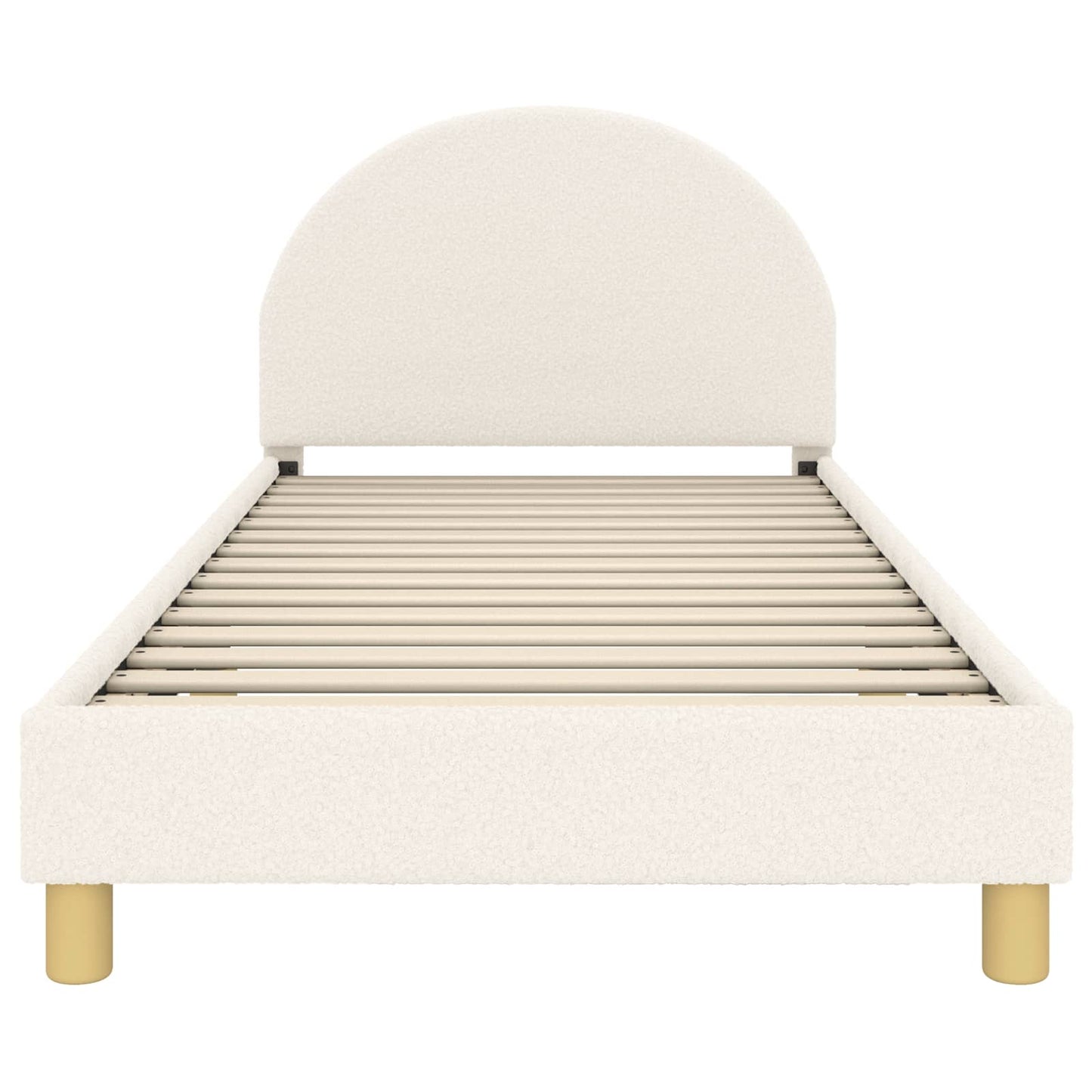 Struttura letto bambini con testata Crema 90 x 190 cm