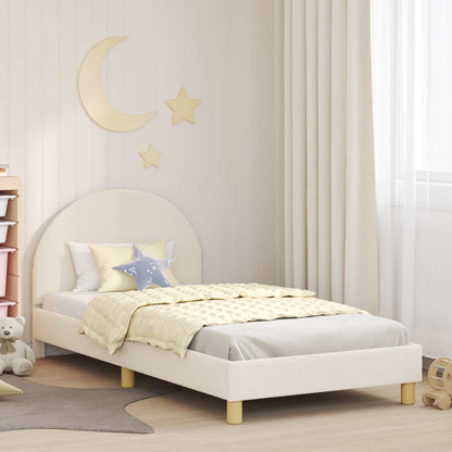 Struttura letto bambini con testata Crema 90 x 200 cm