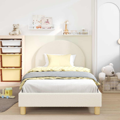 Struttura letto bambini con testata Crema 90 x 200 cm
