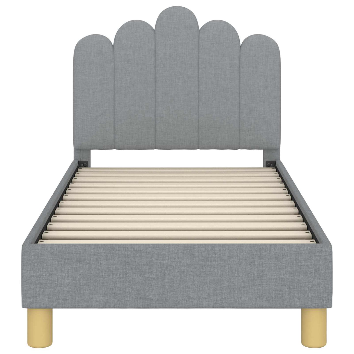 Struttura letto per bambini con testata Grigio chiaro Tessuto
