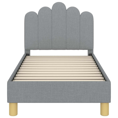 Struttura letto per bambini con testata Grigio chiaro Tessuto