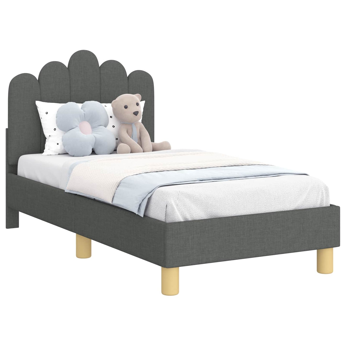 Struttura letto per bambini con testata Grigio scuro