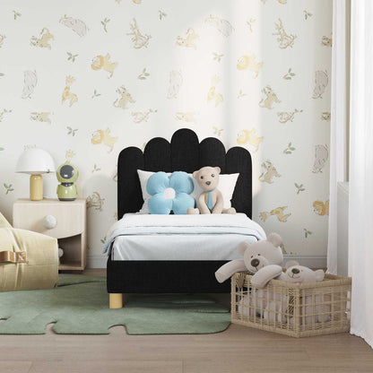 Struttura letto per bambini con testata Nero 70 x 140 cm