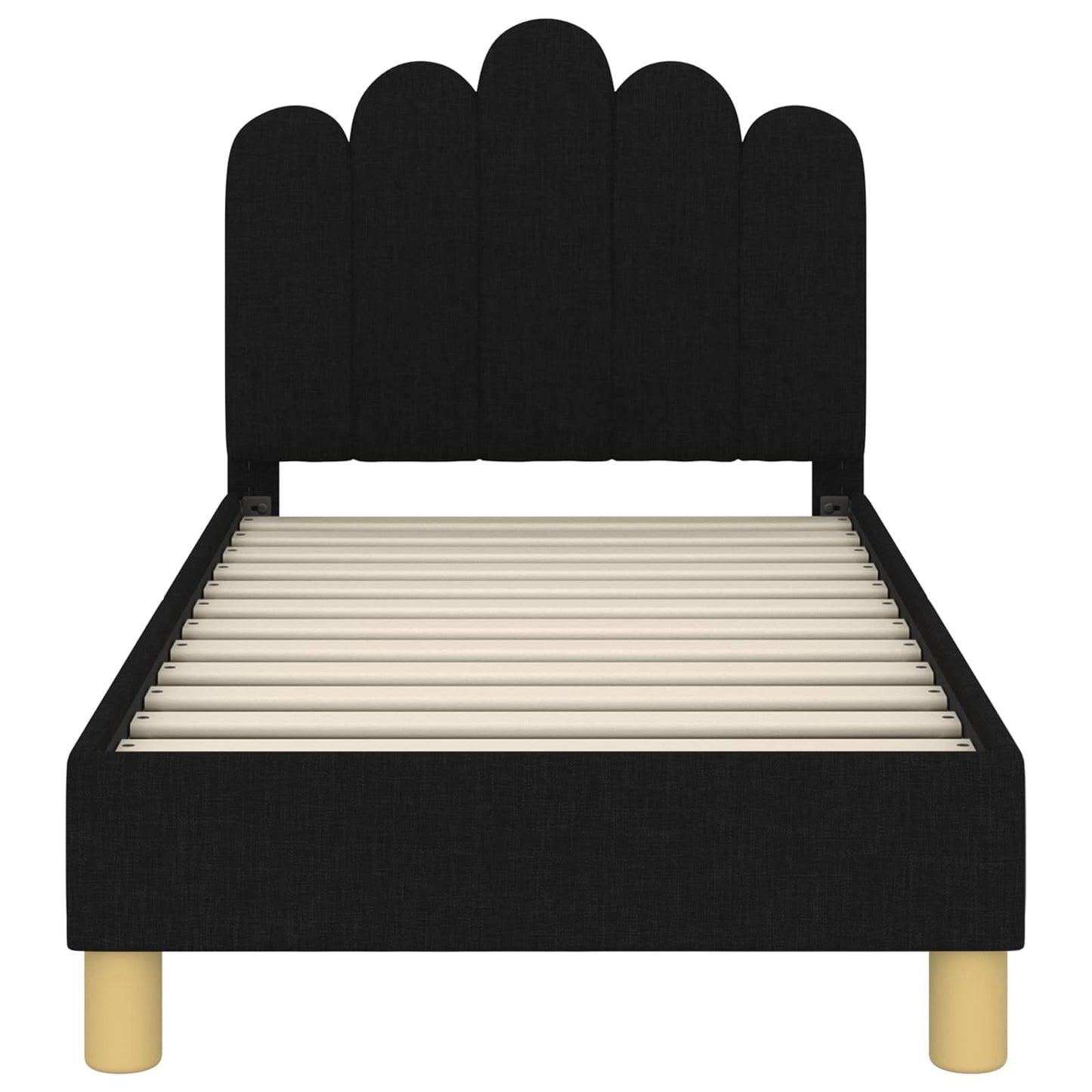 Struttura letto per bambini con testata Nero 70 x 140 cm