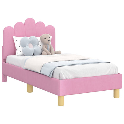 Struttura letto per bambini con testata Rosa 70 x 140 cm