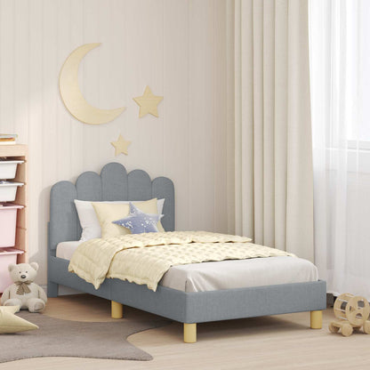 Struttura letto bambini con testata Grigio chiaro 80 x 160 cm