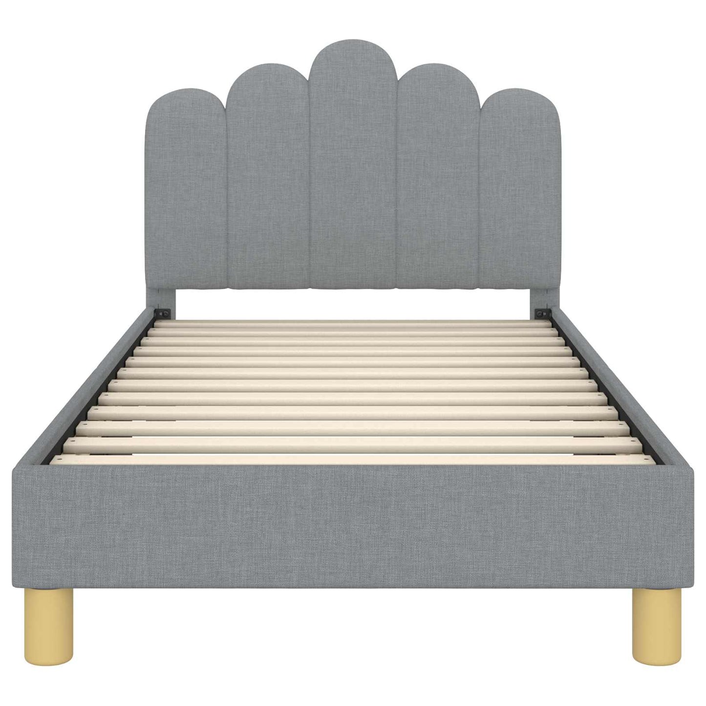 Struttura letto bambini con testata Grigio chiaro 80 x 160 cm