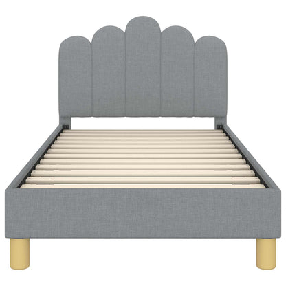 Struttura letto bambini con testata Grigio chiaro 80 x 160 cm