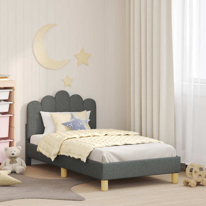 Struttura letto bambini con testata Grigio scuro 80 x 160 cm