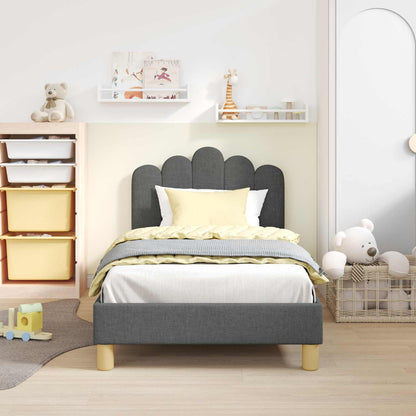 Struttura letto bambini con testata Grigio scuro 80 x 160 cm