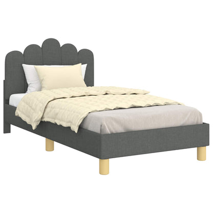 Struttura letto bambini con testata Grigio scuro 80 x 160 cm
