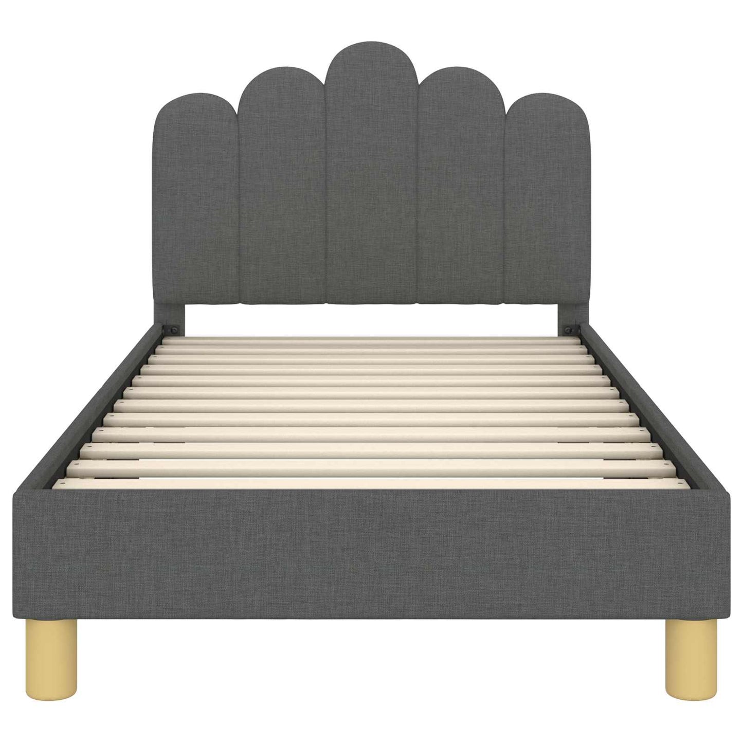 Struttura letto bambini con testata Grigio scuro 80 x 160 cm