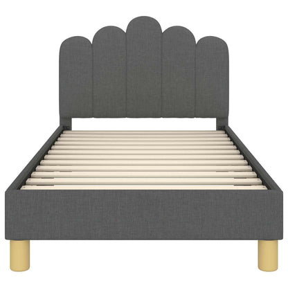 Struttura letto bambini con testata Grigio scuro 80 x 160 cm