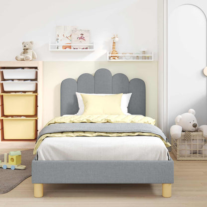Struttura letto bambini con testata Grigio chiaro 80 x 200 cm