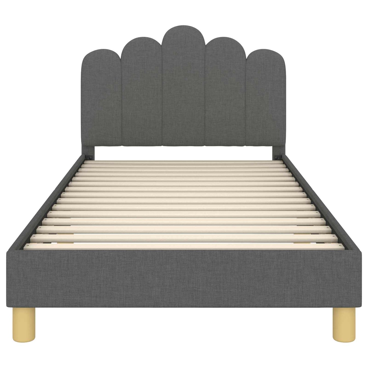 Struttura letto bambini con testata Grigio scuro 80 x 200 cm