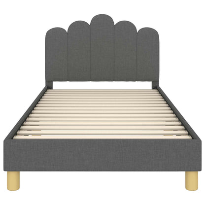 Struttura letto bambini con testata Grigio scuro 80 x 200 cm