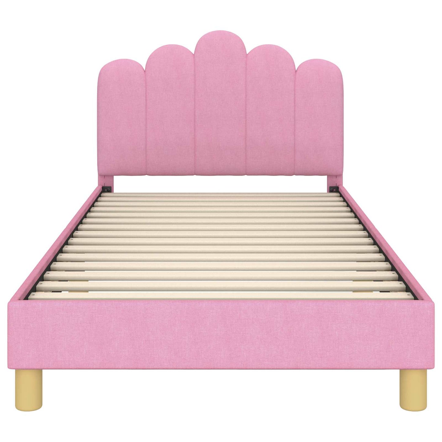 Struttura letto bambini con testata Rosa 80 x 200 cm Tessuto