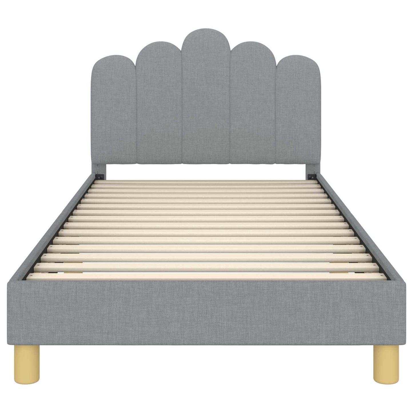 Struttura letto bambini con testata Grigio chiaro 90 x 190 cm