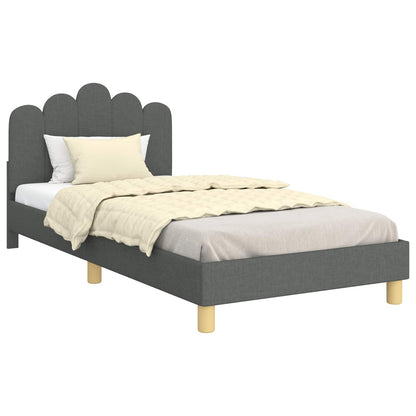 Struttura letto bambini con testata Grigio scuro 90 x 190 cm