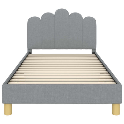 Struttura letto bambini con testata Grigio chiaro 90 x 200 cm