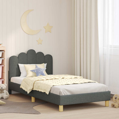 Struttura letto bambini con testata Grigio scuro 90 x 200 cm