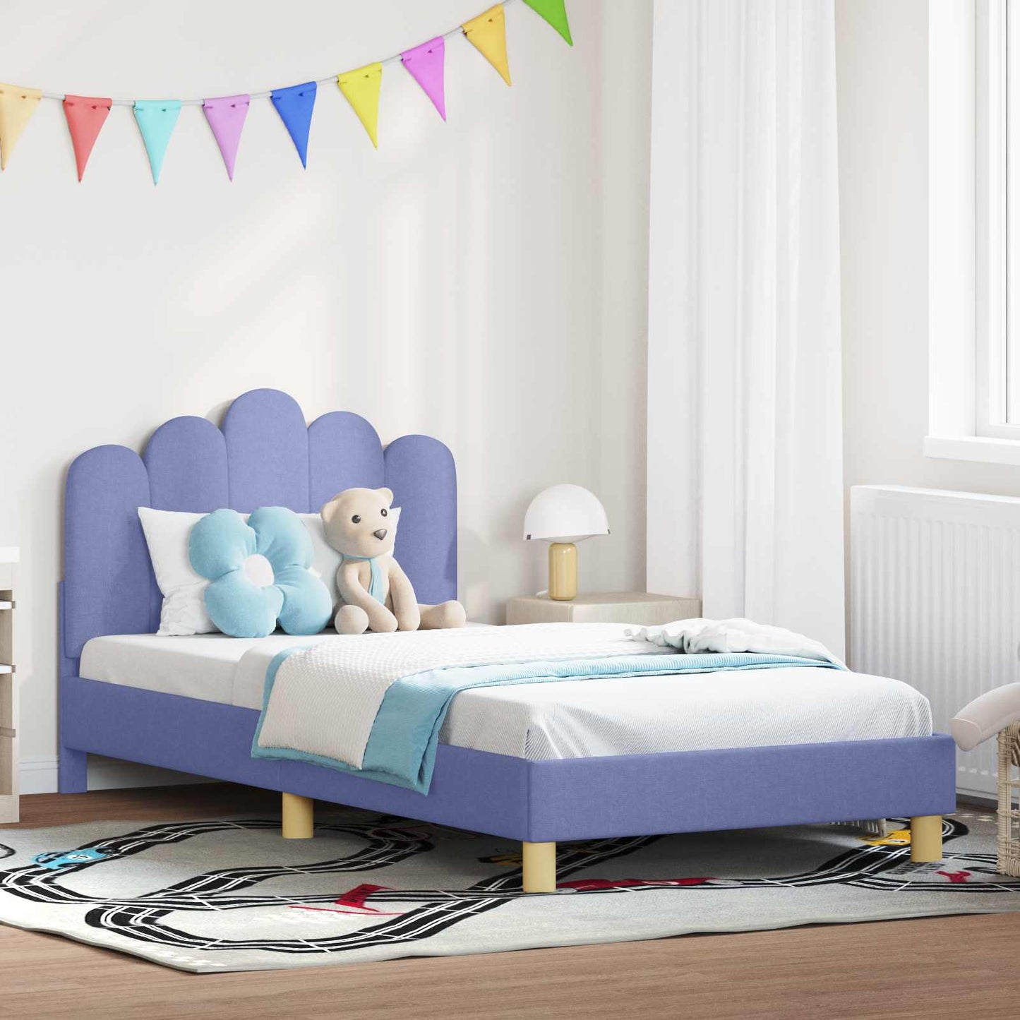 Struttura letto bambini con testata Blu jeans 90 x 200 cm